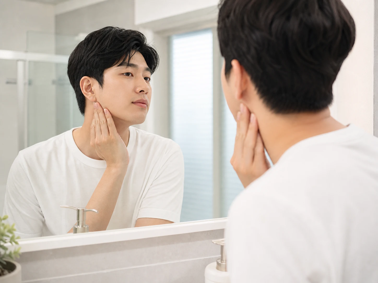 어금니 뒤 잇몸 통증 증상을 관찰하고 기록하는 상황